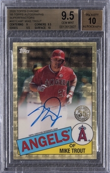 2020 Topps Chrome 85 Topps Autographs #85TCAMT Mike Trout Signed Superfractor (#1/1) - BGS GEM MINT 9.5/BGS 10